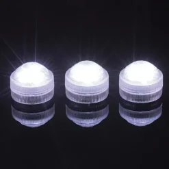 12pcs Underwater Submersible LED Pool Light Waterproof with Remote Control for Bath Tub Vase Aquarium Party Wedding Decor Battery Operated