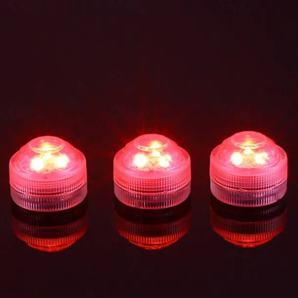 12pcs Underwater Submersible LED Pool Light Waterproof with Remote Control for Bath Tub Vase Aquarium Party Wedding Decor Battery Operated