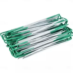 20Pcs U-Shaped Fixing Nail Galvanized Steel Garden Pile Turf Safety Nails For Fixing Weed Fabric Landscape Landscape Grass