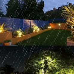 2pcs 5W Outdoor Multicolour Spotlights Waterproof LED Landscape Lights Garden Light Outdoor Lighting Pathway Lights Multicolour Spotlights with Spike Stand EU/US Plug AC85-265V