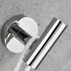 4pcs Wall Hooks for Coats,Stainless Steel Robe Hooks,Wall Mounted Coat Hooks For Bathroom,Bedroom,Kitchen(Chrome)