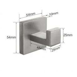 2pcs Wall Hooks for Coats,Stainless Steel Robe Hooks,Wall Mounted Coat Hooks For Bathroom,Bedroom,Kitchen(Black,Brushed Nickel,Golden)