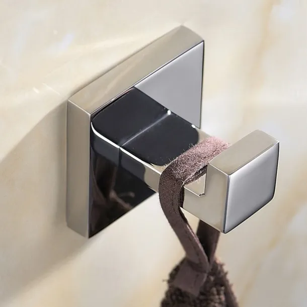 2pcs Wall Hooks for Coats,Stainless Steel Robe Hooks,Wall Mounted Coat Hooks For Bathroom,Bedroom,Kitchen(Chrome)