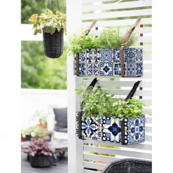 24/48pcs Waterproof Creative Kitchen Bathroom Living Room Self-adhesive Wall Stickers Waterproof Fashion Blue Nordic Tile Stickers