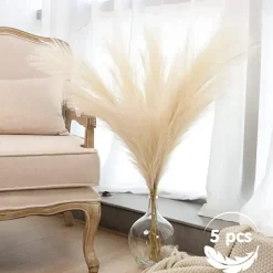 5pcs Wedding Mini Pampas Reed Grass INS Wind Simulated Flower Factory Home Decoration Wholesale Artificial Flowers