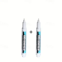 1/2Pcs White Permanent Paint Pen Set For Wood Rock Plastic Leather Glass Stone Metal Canvas Ceramic Deep Hole Marker 0.7mm