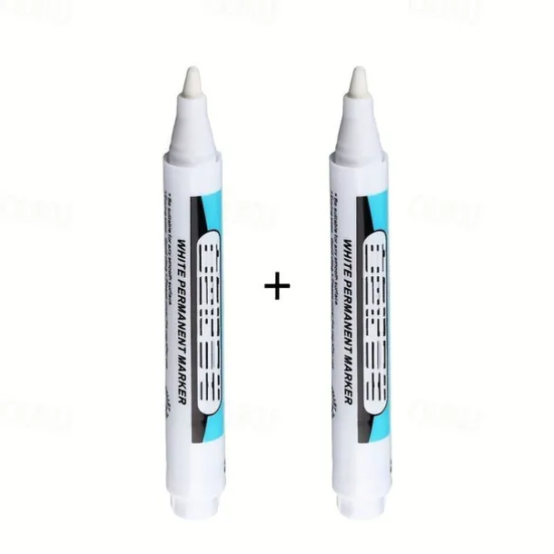 1/2Pcs White Permanent Paint Pen Set For Wood Rock Plastic Leather Glass Stone Metal Canvas Ceramic Deep Hole Marker 0.7mm