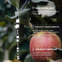 12pcs Woodpecker Bird Scare Devices, Reflective Scare Rods Control Device To Keep Birds Away From Patio Pool