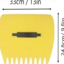 2pcs Yellow Large Garden And Yard Leaf Scoops, Plastic Scoop Grass, Hand Leaf Rakes, Leaf Collector For Garden Rubbish Great Tool