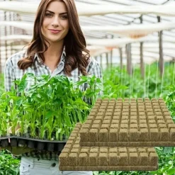100pcs/bag Mini Compress Base Practical Rockwool Cubes Multifunction Media Blocks Garden Hydroponic Grow Soilless Cultivation 25x25x25mm