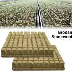 100pcs/bag Mini Compress Base Practical Rockwool Cubes Multifunction Media Blocks Garden Hydroponic Grow Soilless Cultivation 25x25x25mm