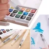 3pcs/Lot Refillable Water Brush Ink Pen For Water Color Calligraphy Drawing Painting Illustration Pen Office Stationery