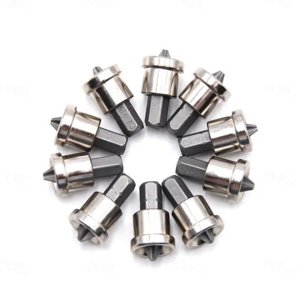 10pcs25mm/Set Magnetic Positioning Screwdriver Bits Head Woodworking Screw Hex Shank Positioning Bit batch Head