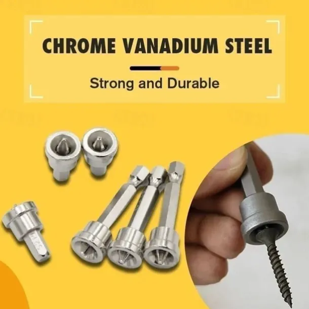 10pcs25mm/Set Magnetic Positioning Screwdriver Bits Head Woodworking Screw Hex Shank Positioning Bit batch Head