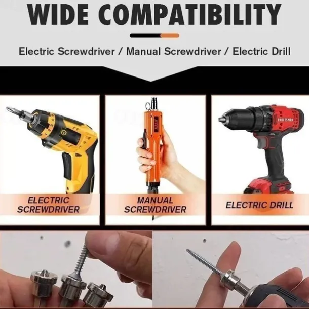 10pcs25mm/Set Magnetic Positioning Screwdriver Bits Head Woodworking Screw Hex Shank Positioning Bit batch Head