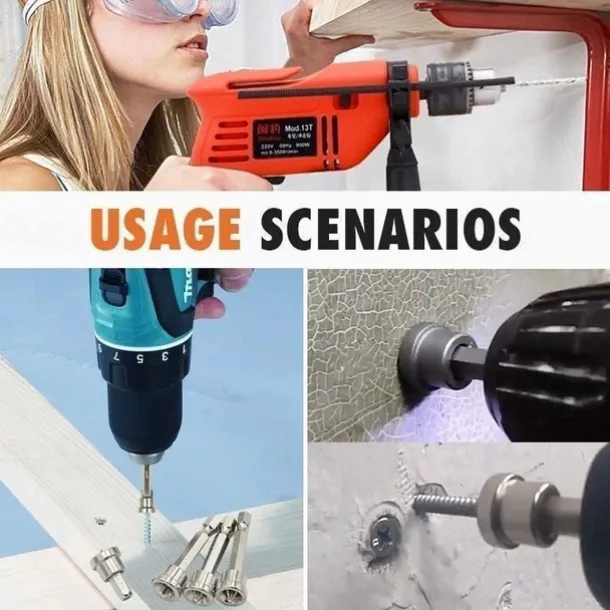 10pcs25mm/Set Magnetic Positioning Screwdriver Bits Head Woodworking Screw Hex Shank Positioning Bit batch Head