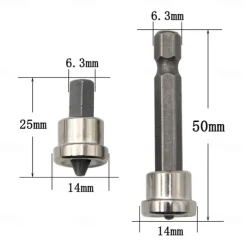 10pcs25mm/Set Magnetic Positioning Screwdriver Bits Head Woodworking Screw Hex Shank Positioning Bit batch Head