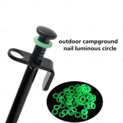 50Pcs/Pack Camping Nail Night Vision Luminous Ring Round Multi-functional Tents Accessories