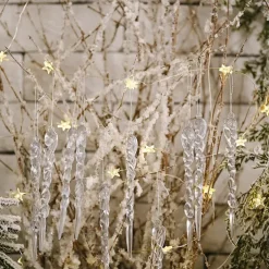 12pcs/1pack Christmas Transparent Icicle Pendant New Christmas Tree Decoration Thread Pendant Tree Ornaments