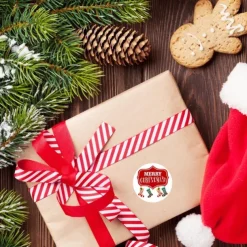 500PCS/Pack 1Inch Merry Christmas Stickers Christmas Tree Elk Candy Bag Sealing Sticker Christmas Gifts Box Label New Year