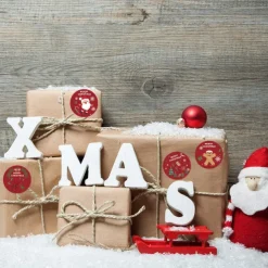 500PCS/Pack 1Inch Merry Christmas Stickers Christmas Tree Elk Candy Bag Sealing Sticker Christmas Gifts Box Label New Year