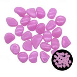 90pcs/pack Outdoor Yard Luminous Stones Garden Pebbles Glow In Dark Fish Tank Aquarium Decoration Natural Crystals Rocks