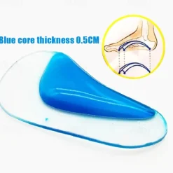 2Pcs/pair Professional Arch Orthotic Support Insole Foot Plate Flatfoot Corrector Shoe Cushion Foot Care Insert Insoles Silicone Gel
