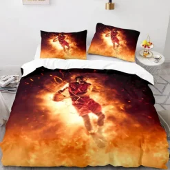 3Pcs/2Pcs Basketball Print Duvet Cover Set Bedding Sets Comforter Cover with Soft Lightweight Microfiber