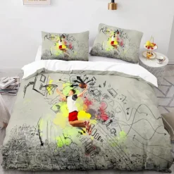 3Pcs/2Pcs Basketball Print Duvet Cover Set Bedding Sets Comforter Cover with Soft Lightweight Microfiber