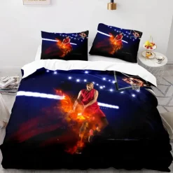 3Pcs/2Pcs Basketball Print Duvet Cover Set Bedding Sets Comforter Cover with Soft Lightweight Microfiber