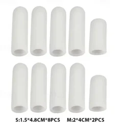 10Pcs/20Pcs Gel Finger Protectors Finger Caps Silicone Fingertips Protection - Finger Cots Great for Trigger Finger Finger Arthritis Finger Cracking and Other Finger Pain Relief