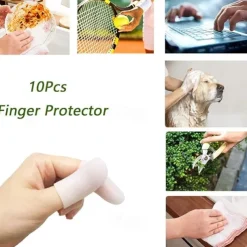 10Pcs/20Pcs Gel Finger Protectors Finger Caps Silicone Fingertips Protection - Finger Cots Great for Trigger Finger Finger Arthritis Finger Cracking and Other Finger Pain Relief
