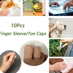 10Pcs/20Pcs Gel Finger Protectors Finger Caps Silicone Fingertips Protection - Finger Cots Great for Trigger Finger Finger Arthritis Finger Cracking and Other Finger Pain Relief