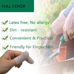 10Pcs/20Pcs Gel Finger Protectors Finger Caps Silicone Fingertips Protection - Finger Cots Great for Trigger Finger Finger Arthritis Finger Cracking and Other Finger Pain Relief