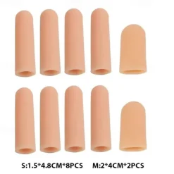 10Pcs/20Pcs Gel Finger Protectors Finger Caps Silicone Fingertips Protection - Finger Cots Great for Trigger Finger Finger Arthritis Finger Cracking and Other Finger Pain Relief