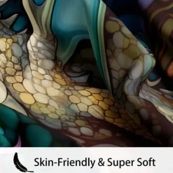 2PCS/3PCS Retro Retro Abstract Fire Dragon Pattern Bed Set Duvet Cover Lightweight and Soft Suitable for Adult and Child Big Bed Small Bed Set