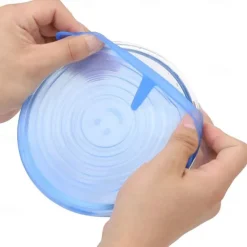 6PCS/12PCS Silicone Stretch Lids Kitchen Tools Accessories Reusable Silicone Adjustable for Fruit Vegetable Bowl Covers Containers Free Keeping Food Fresh