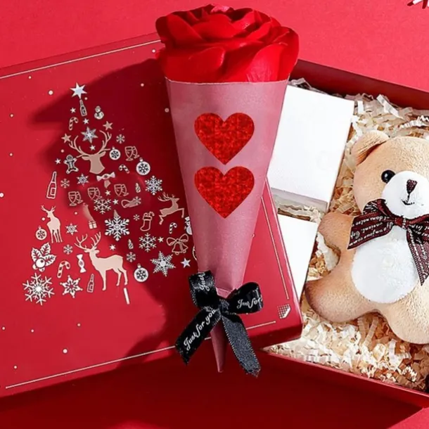 500Pcs/roll Sparkle Heart Stickers Red Love Scrapbooking Adhesive Sticker For Valentines Day Wedding Gift Box Bag Decoration Birthday Mother's Day Women's Day White Valentine's Day Gift