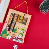 6pcs/set Christmas Portable Stationery Gift Box Set Contain 2 Pencils 1 Pencil Sharpener 1 Eraser 1 Ruler 1 Sticky Note Paper For Primary School Student Children Learning Gift Award