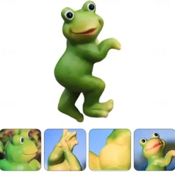 3pcs/set Cute Frog Figurines Hanging Animal Statue, Resin Pot Hanging Climbing Frog Sculpture Outdoor Statues Ornaments Decor For Flower Pot/Fence, Yard Art Figurines For Patio Lawn House