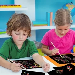 28pcs/set DIY Variety Magic Ruler Colorful Scratch Painting Set Fun Puzzle Magic Hand Copy Drawing Tools