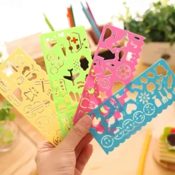 4Pcs/set Drawing Toys Tool Baby Kids Stationery Ruler School Painting Supplies Drafting Tool Art Drawing Template Random Color