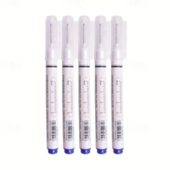 5pcs/set Extended Nib 20MM Red Black Blue White Green Ink Long Head Markers Bathroom Woodworking Decoration Metal Plastic Wood Multi-functional Write Deep Hole Marker Pens