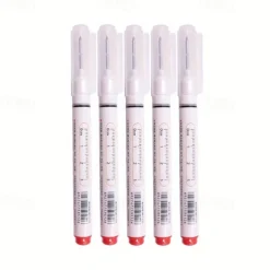 5pcs/set Extended Nib 20MM Red Black Blue White Green Ink Long Head Markers Bathroom Woodworking Decoration Metal Plastic Wood Multi-functional Write Deep Hole Marker Pens