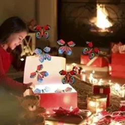 5pcs/set Flying In The Book Magic Butterfly Flying Card Toy With Empty Hands Butterfly Wedding Magic Props Tricks Christams Gift