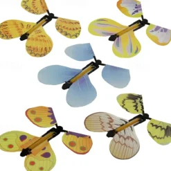 5pcs/set Flying In The Book Magic Butterfly Flying Card Toy With Empty Hands Butterfly Wedding Magic Props Tricks Christams Gift