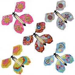 5pcs/set Flying In The Book Magic Butterfly Flying Card Toy With Empty Hands Butterfly Wedding Magic Props Tricks Christams Gift