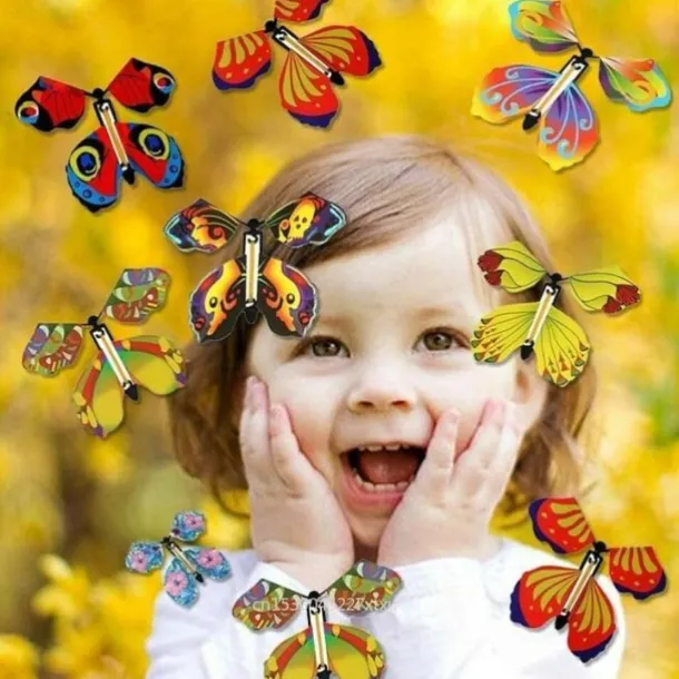 5pcs/set Flying In The Book Magic Butterfly Flying Card Toy With Empty Hands Butterfly Wedding Magic Props Tricks Christams Gift