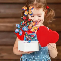 5pcs/set Flying In The Book Magic Butterfly Flying Card Toy With Empty Hands Butterfly Wedding Magic Props Tricks Christams Gift