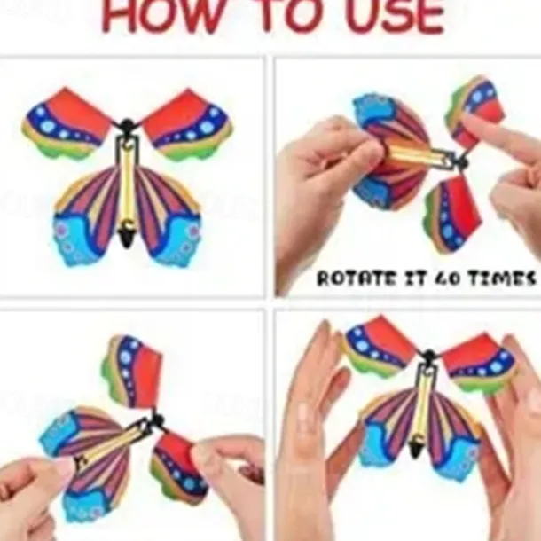 5pcs/set Flying In The Book Magic Butterfly Flying Card Toy With Empty Hands Butterfly Wedding Magic Props Tricks Christams Gift